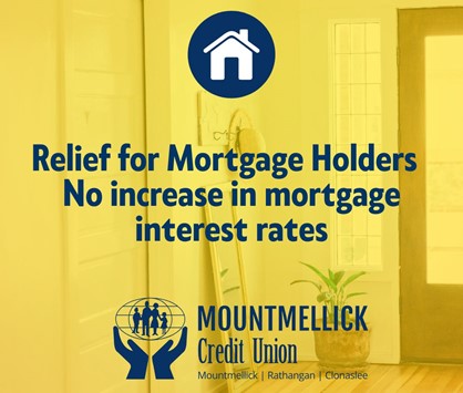Relief for Mortgage Holders as Mountmellick Credit Union announce No increase in mortgage interest rates